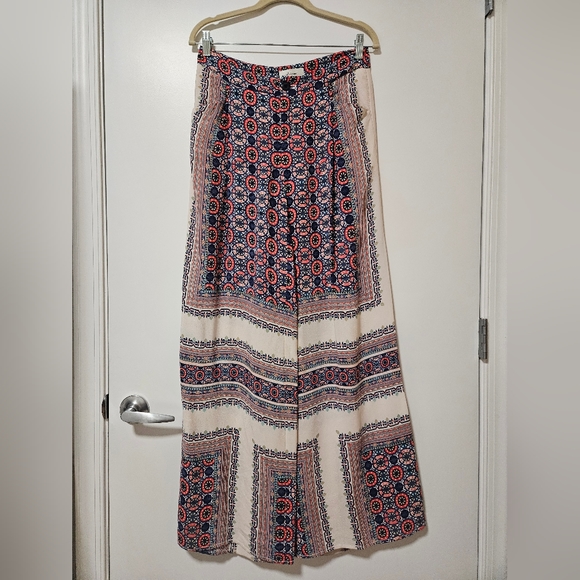 Anthropologie Elevenses Palazzo Printed pants - Picture 2 of 9